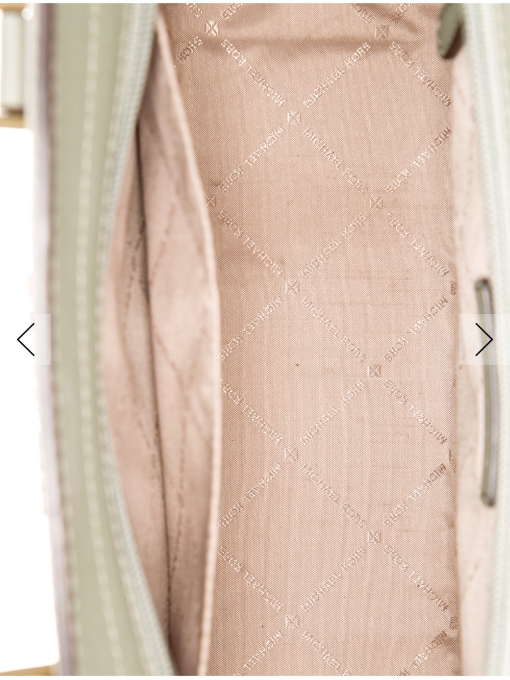 Michael Kors Olive and Beige Logo Saffiano Satchel - Picture 3 of 6